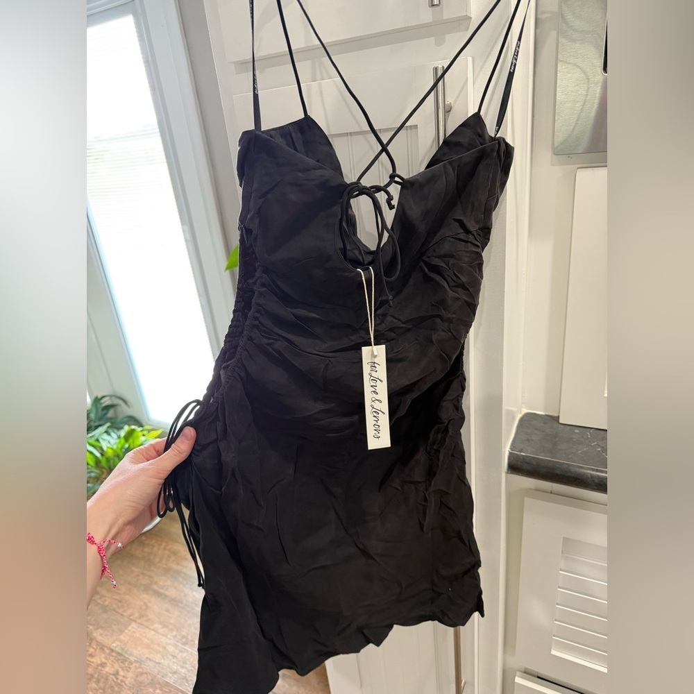 NWT For Love and Lemons Black Mini Dress Small - Picture 6 of 6